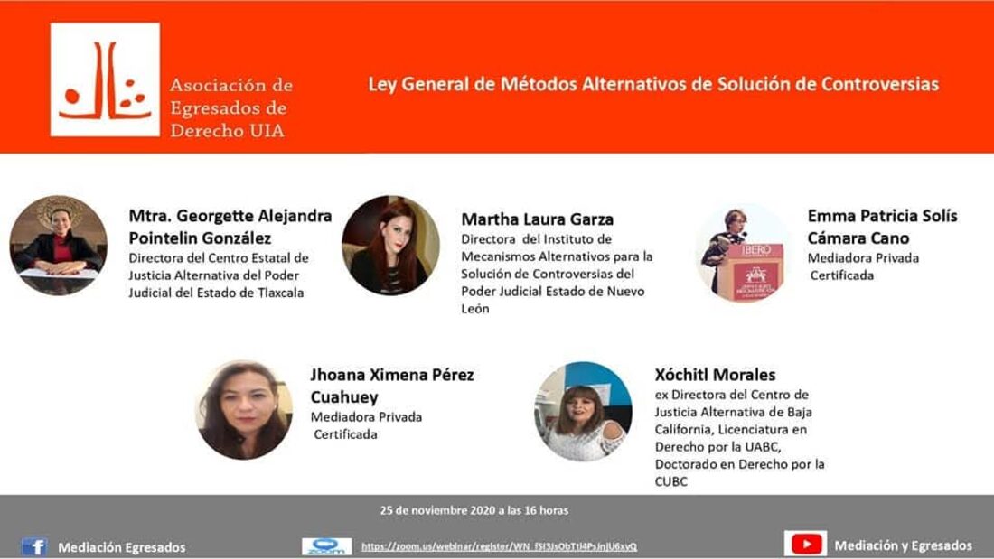 Panel Ley General de Métodos Alternativos - Egresados de Derecho UIA
